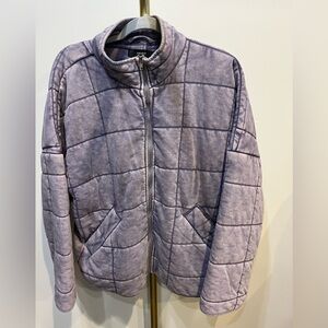 Forever 21 Lavender Zip-Up Quilted Jacket